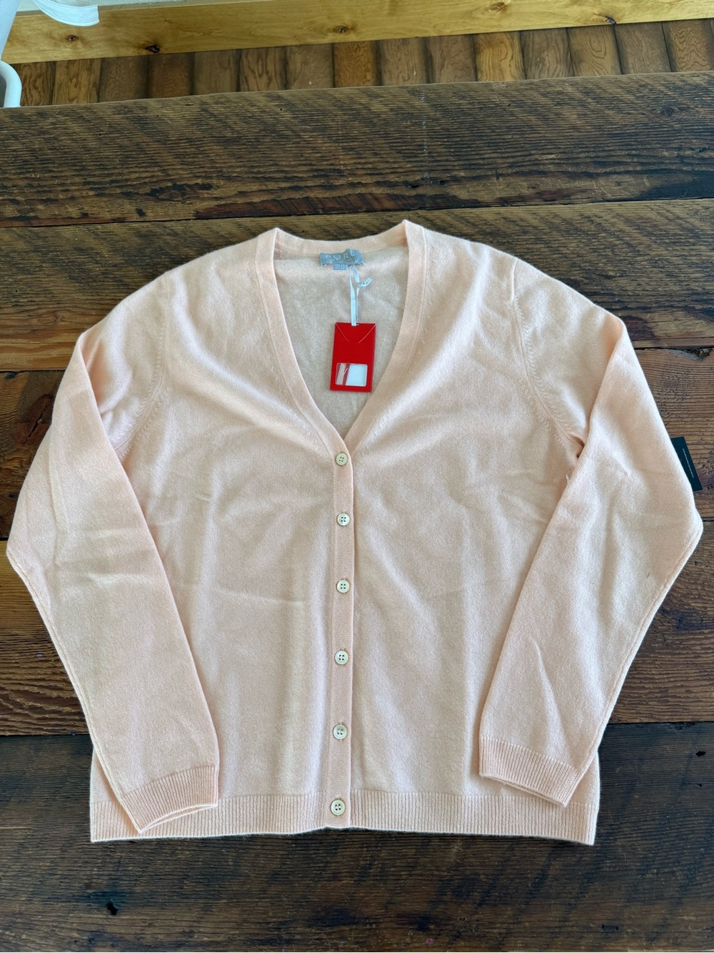 Pure Collection Light Pastel pink cashmere cardigan